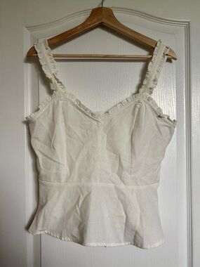 E & M Peplum Ruffle Top
